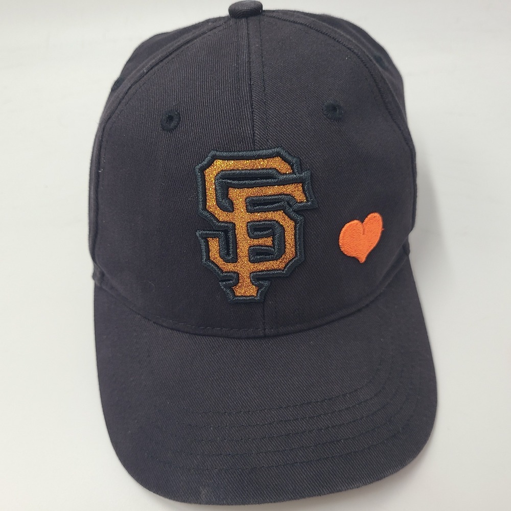 Toddler San Francisco Giants Hat Adjustable 47 Brand Black Orange MLB Heart Girl